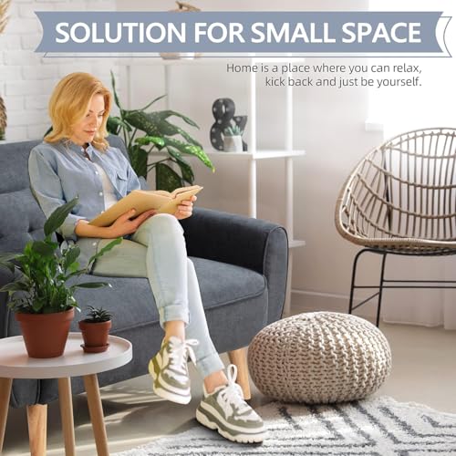 47" Modern Linen Loveseat Sofa with 2 Pillows, Dark Grey, Compact & Comfortable for Apartments, Studios & Small Spaces