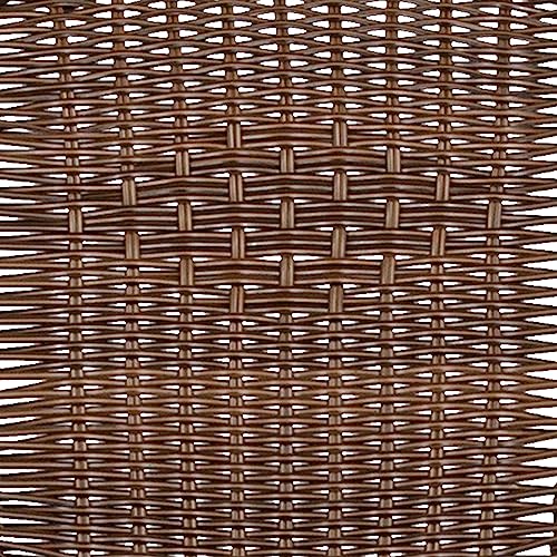 Modern Rattan Indoor/Outdoor Stackable Dining Chairs, Stacking Rattan Bistro Chairs for Patio or Restaurant, Set of 4, Brown