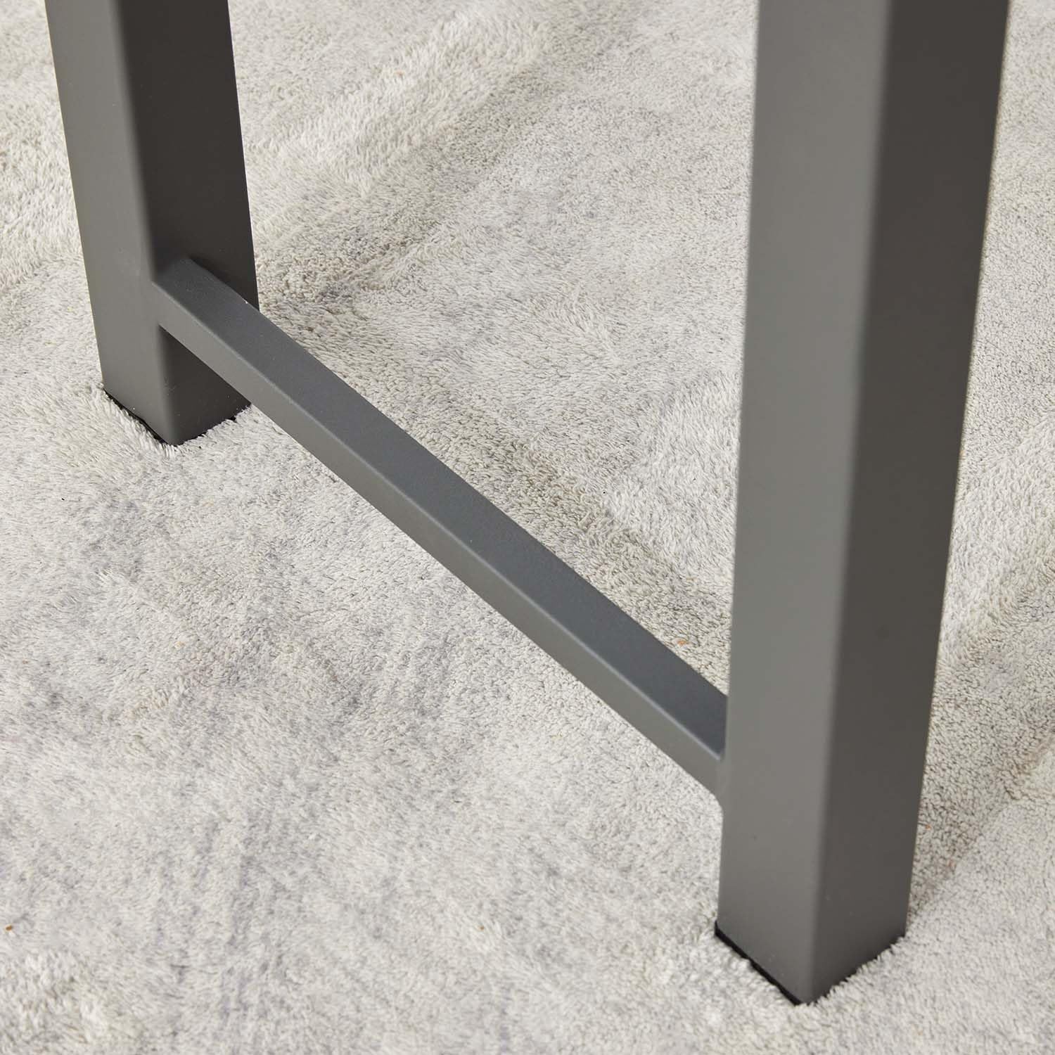 Metal Garden Bench for Outdoors, Set of 2, Grey Outdoor Benches Slats for Patio, Patio Backless Bench,Dining Bench for Porch, Lawn, Balcony, Backyard and Park