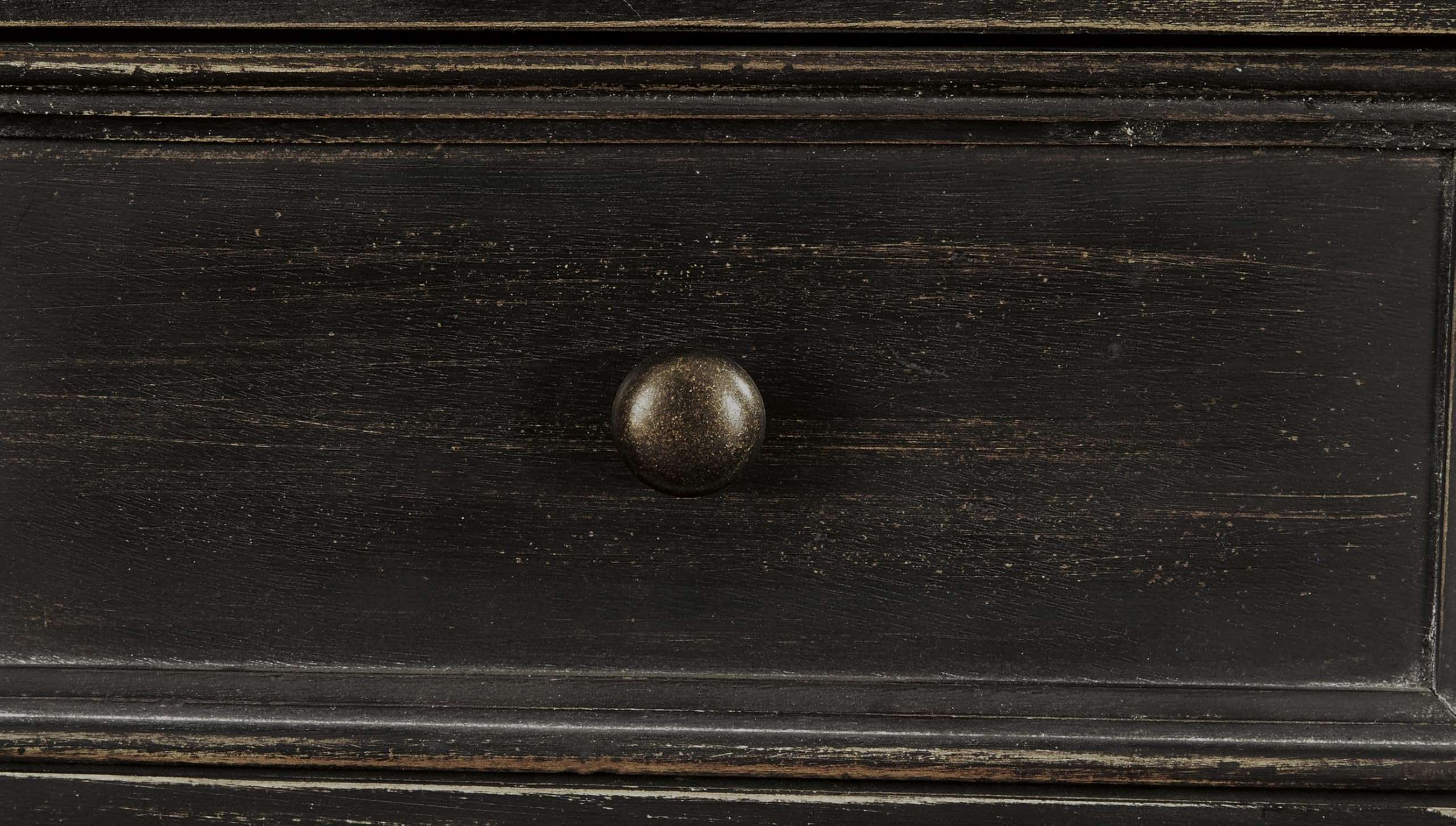 Design by Ashley Gavelston Rustic Sofa Table with 4 Drawers and Lower Shelf, Weathered Black