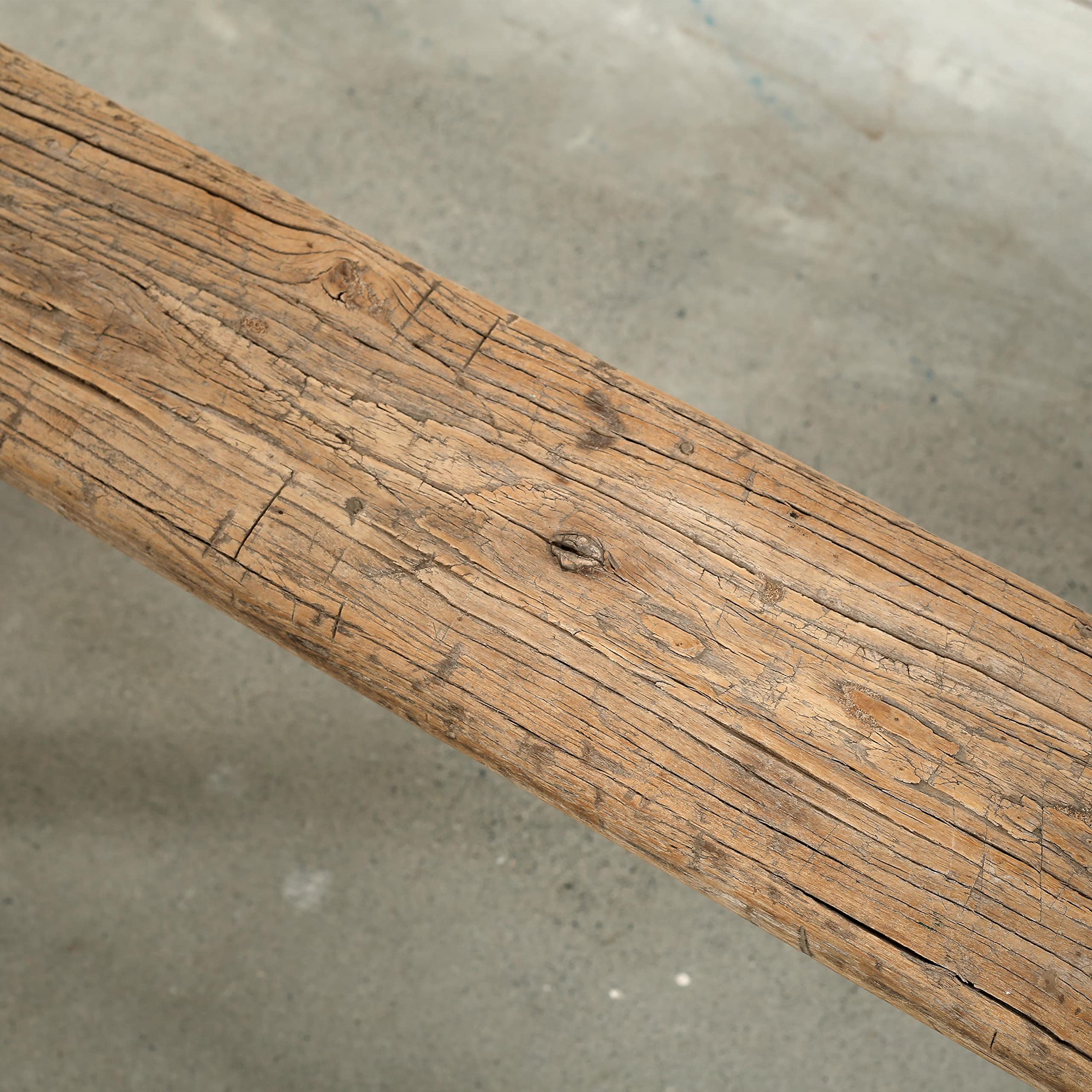 Handmade Wooden Bench, Vintage Noodle Bench for Living Room, Kitchen, or Entryway, Weathered Natural Wood Finish